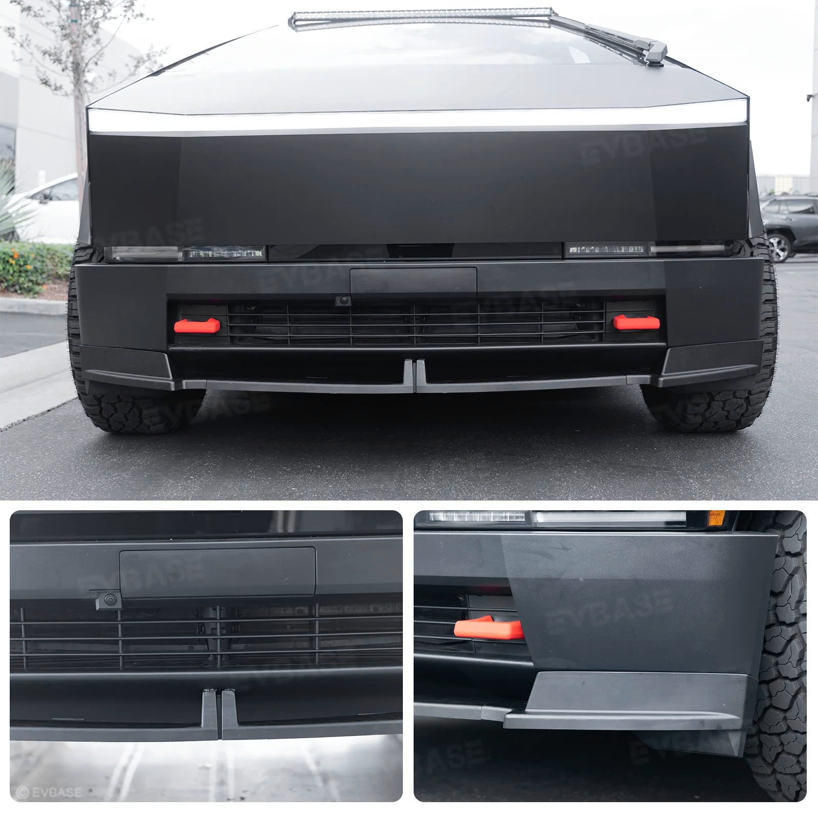 Cybertruck Body Kit Front Bumper Lip & Fender Flares Cover & Rear Diffuser & Rear Spoiler for Tesla