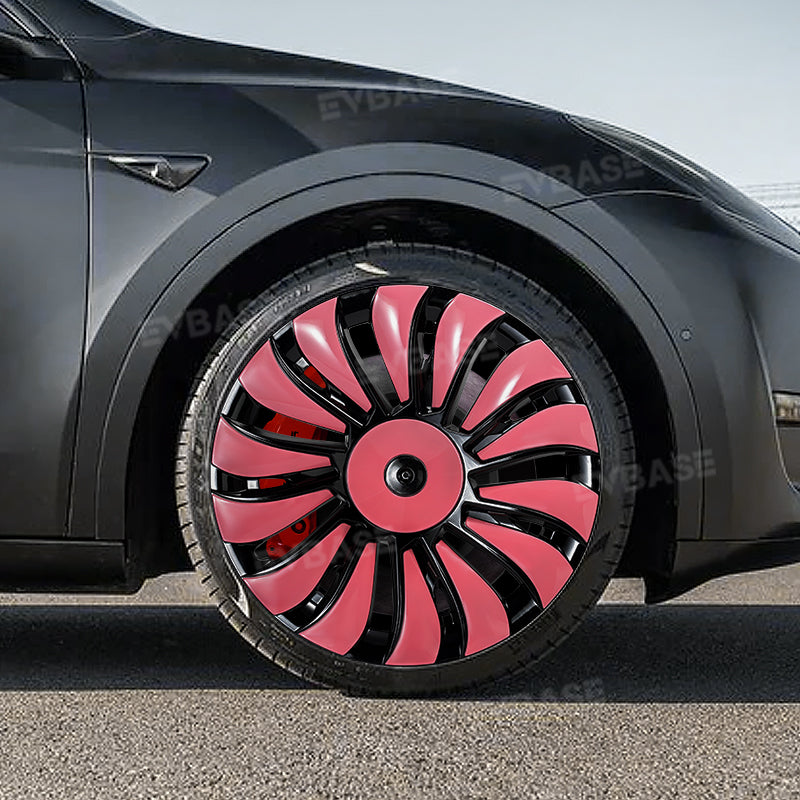 Model Y Bicolor Wheel Covers 19 Inch ABS Rim Protector Covers Sport Wheel Caps 4PCS For Tesla