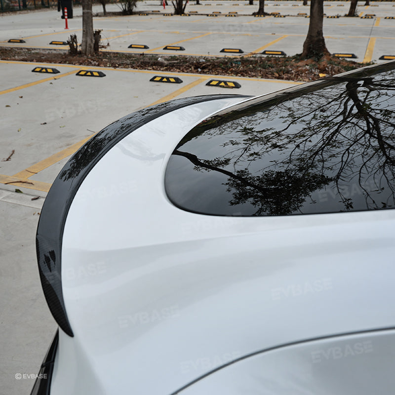 Model Y Rear Spoiler Wing Dry Real Carbon Fiber OEM Style Inspired By Model 3 Performance Rear Splitter