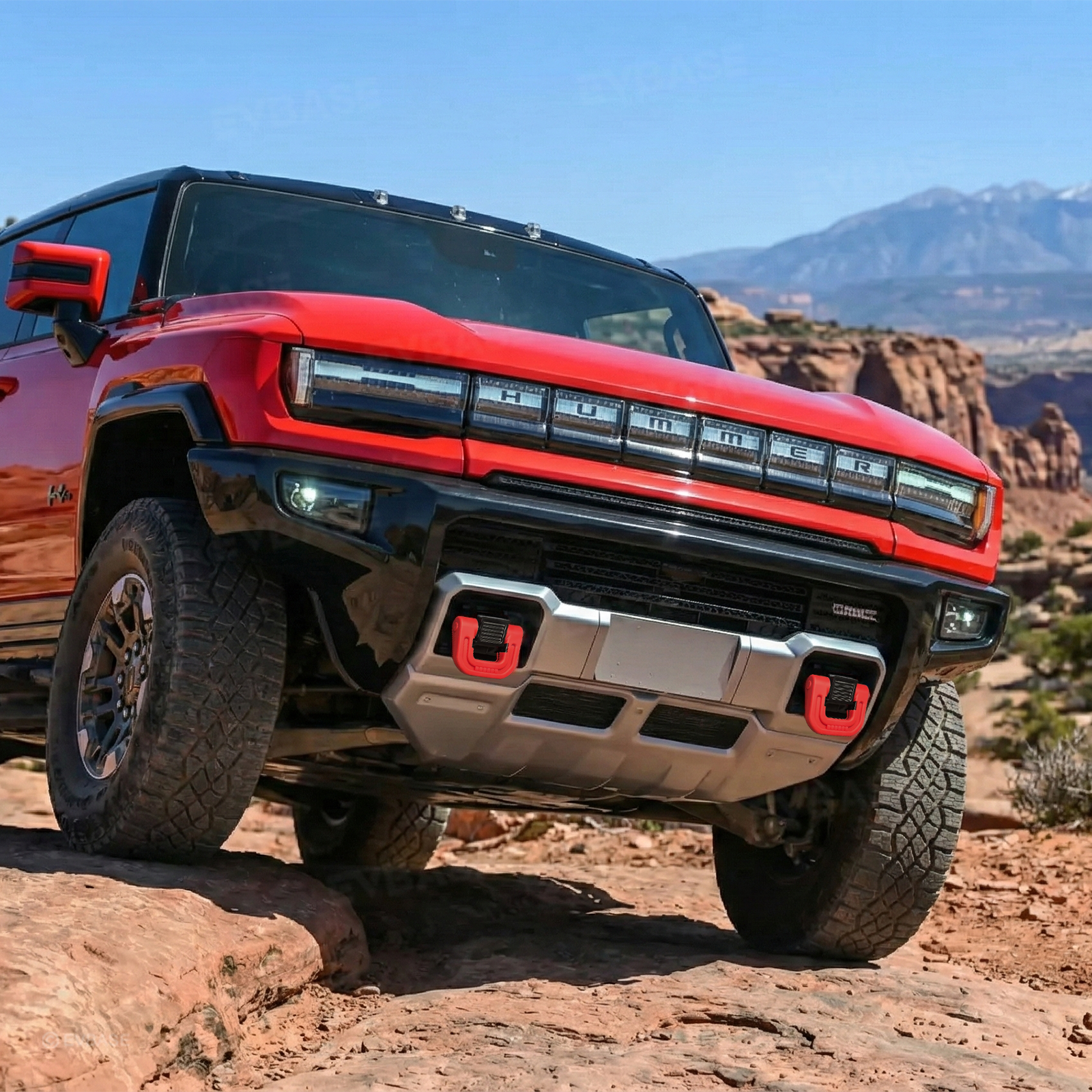 Tow Hook Covers for GMC Hummer EV Front Rear Bumper Performance D-ring Recovery Hook 3PCS