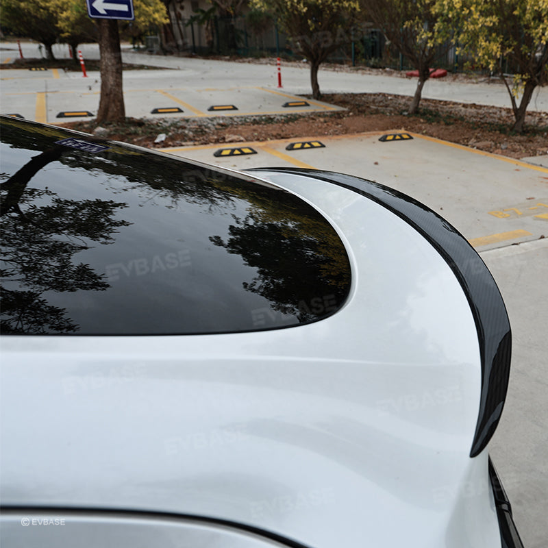 Model Y Rear Spoiler Wing Dry Real Carbon Fiber OEM Style Inspired By Model 3 Performance Rear Splitter