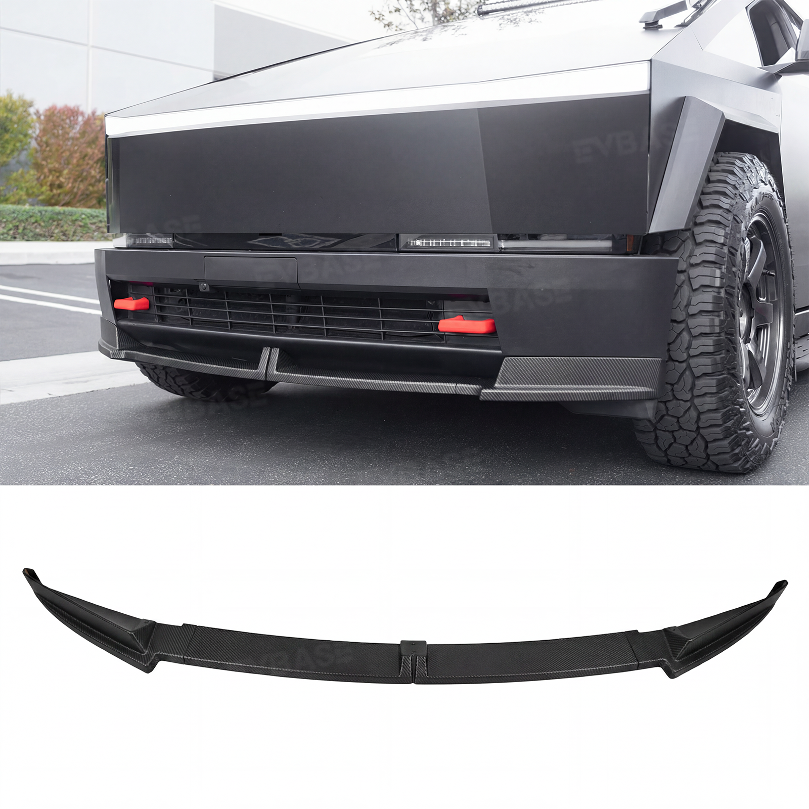 Cybertruck Body Kit Front Bumper Lip & Fender Flares Cover & Rear Diffuser & Rear Spoiler for Tesla