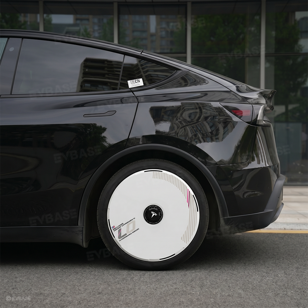 Model Y Juniper Aero Wheel Covers Custom UV-Printed Graphic Hubcaps for Tesla 18/19/20/21 Inch Wheels