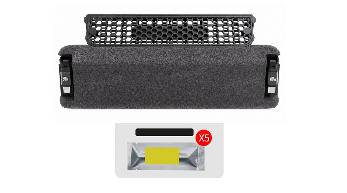 Model Y L Rear Air Vent Expansion Dock with Retractable Charging Cables & Aromatherapy & Air Vent Cover
