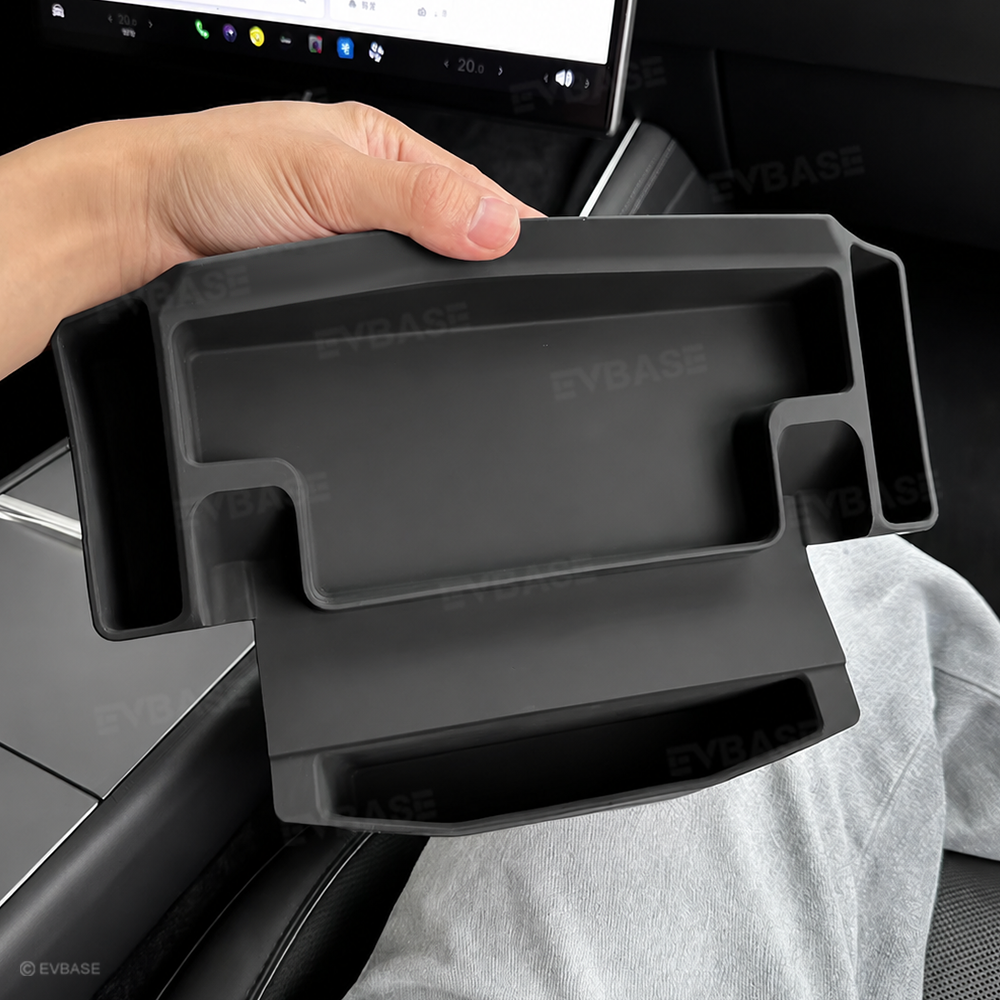 Model Y Juniper/ Y L/ 3 Highland Center Console Organizer Tray Silicone Armrest Sunglasses & Card Storage Box