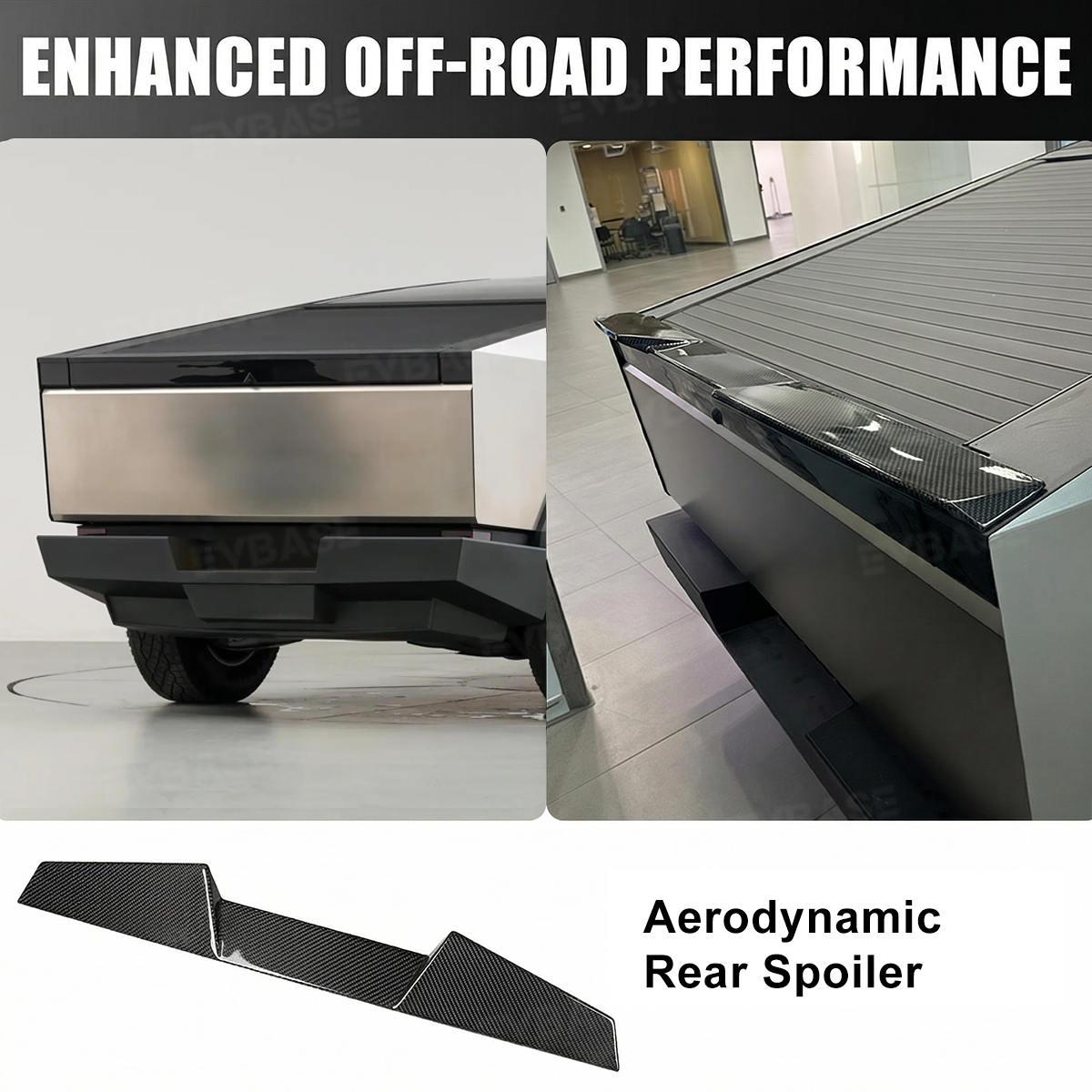 Cybertruck Rear Spoiler Real Dry Molded Carbon Fiber Tailgate Lip Spoiler Aerodynamic Upgrade