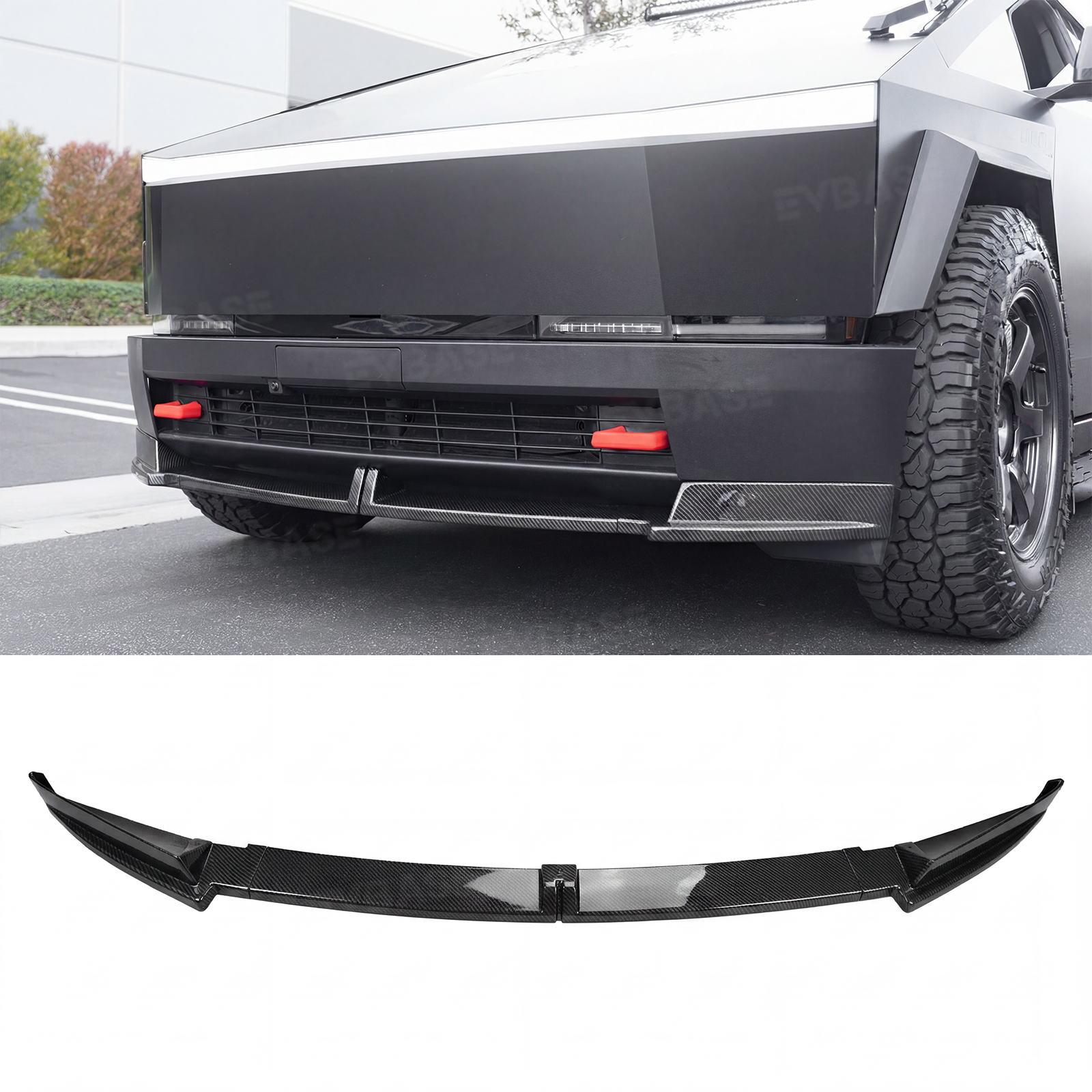 Cybertruck Body Kit Front Bumper Lip & Fender Flares Cover & Rear Diffuser & Rear Spoiler for Tesla