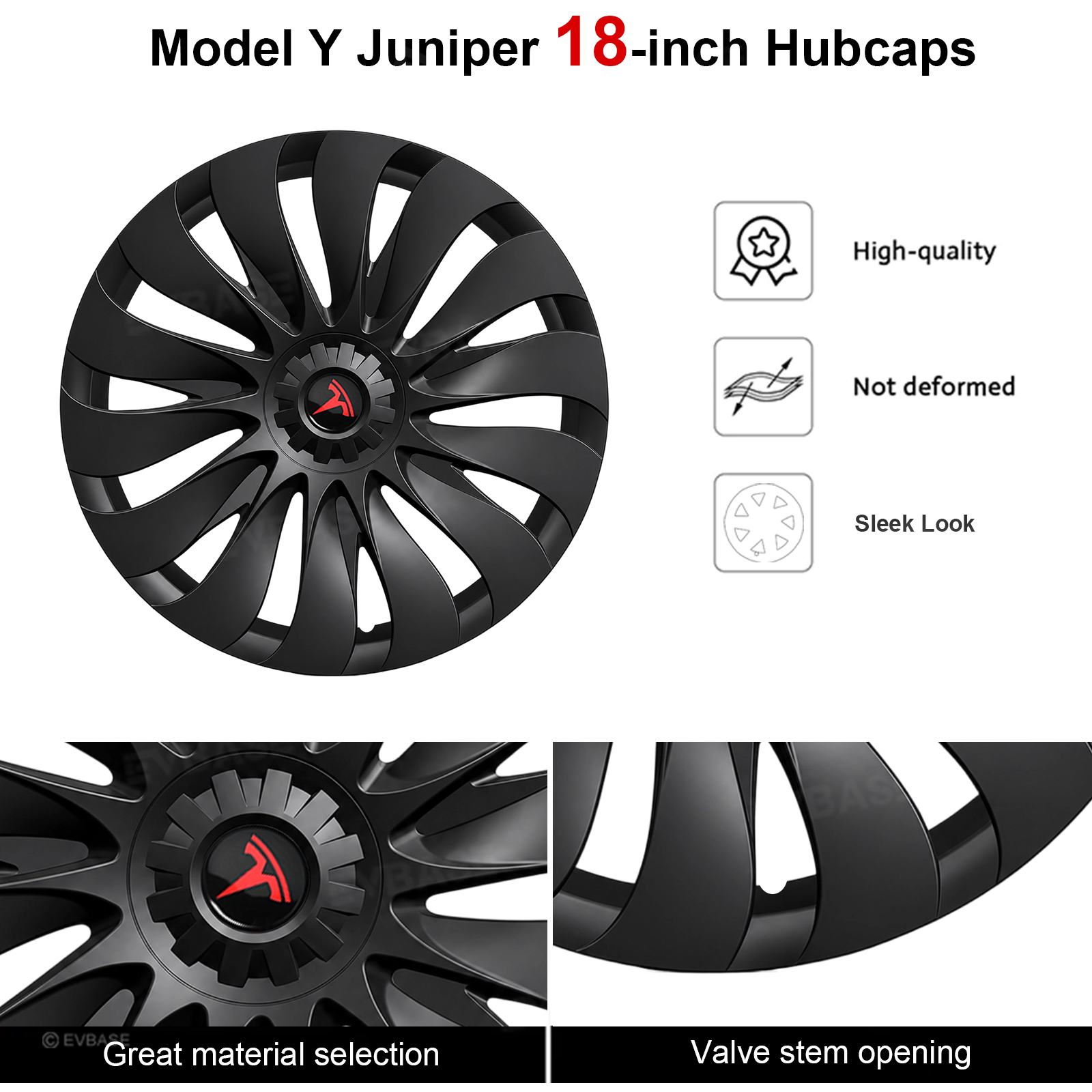 Model Y Juniper Standard Wheel Covers 18inch Aperture Wheels Überturbine Style Hubcaps