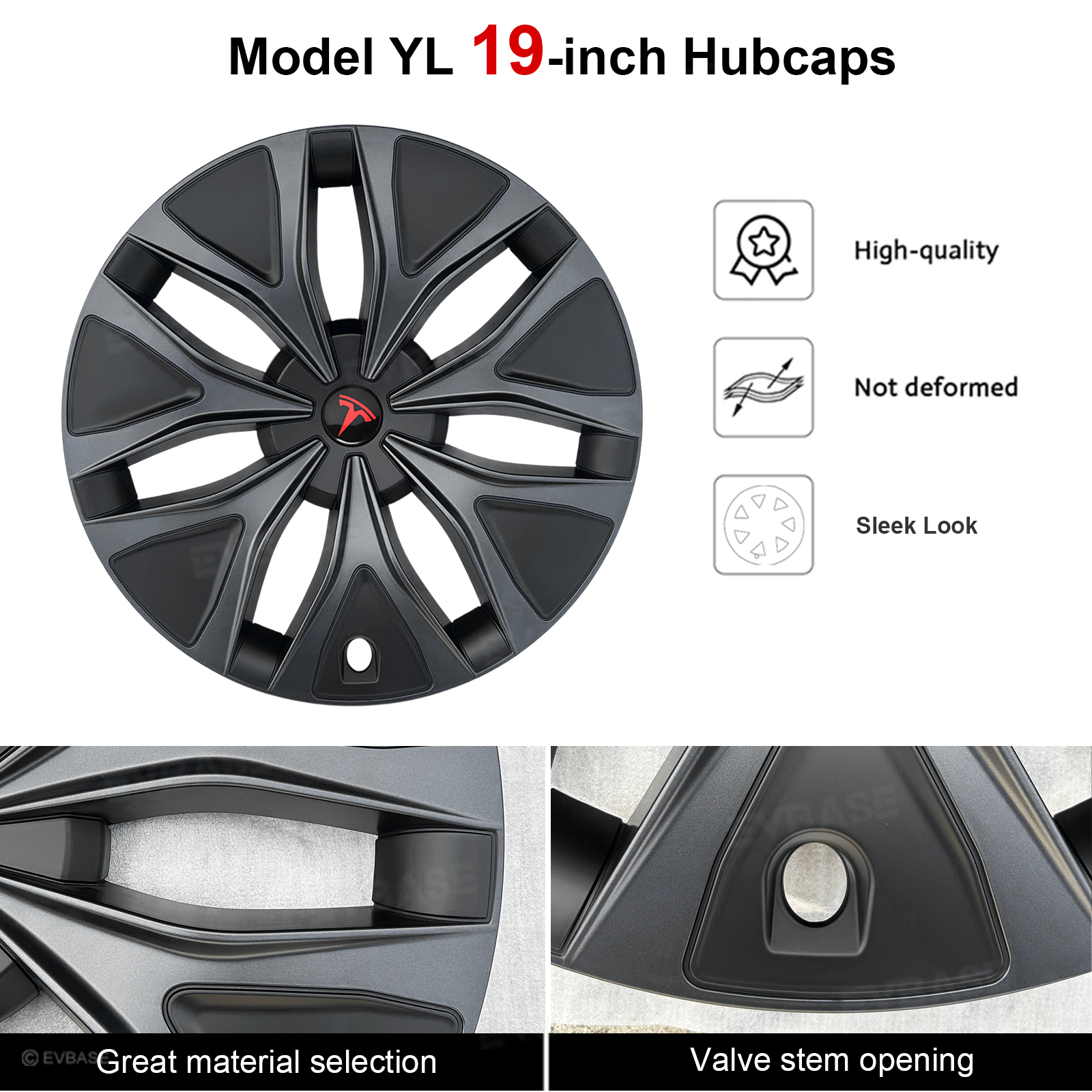 Model Y L Wheel Covers 19" Mecha Wheels Hubcaps Inspired By Model Y Performance