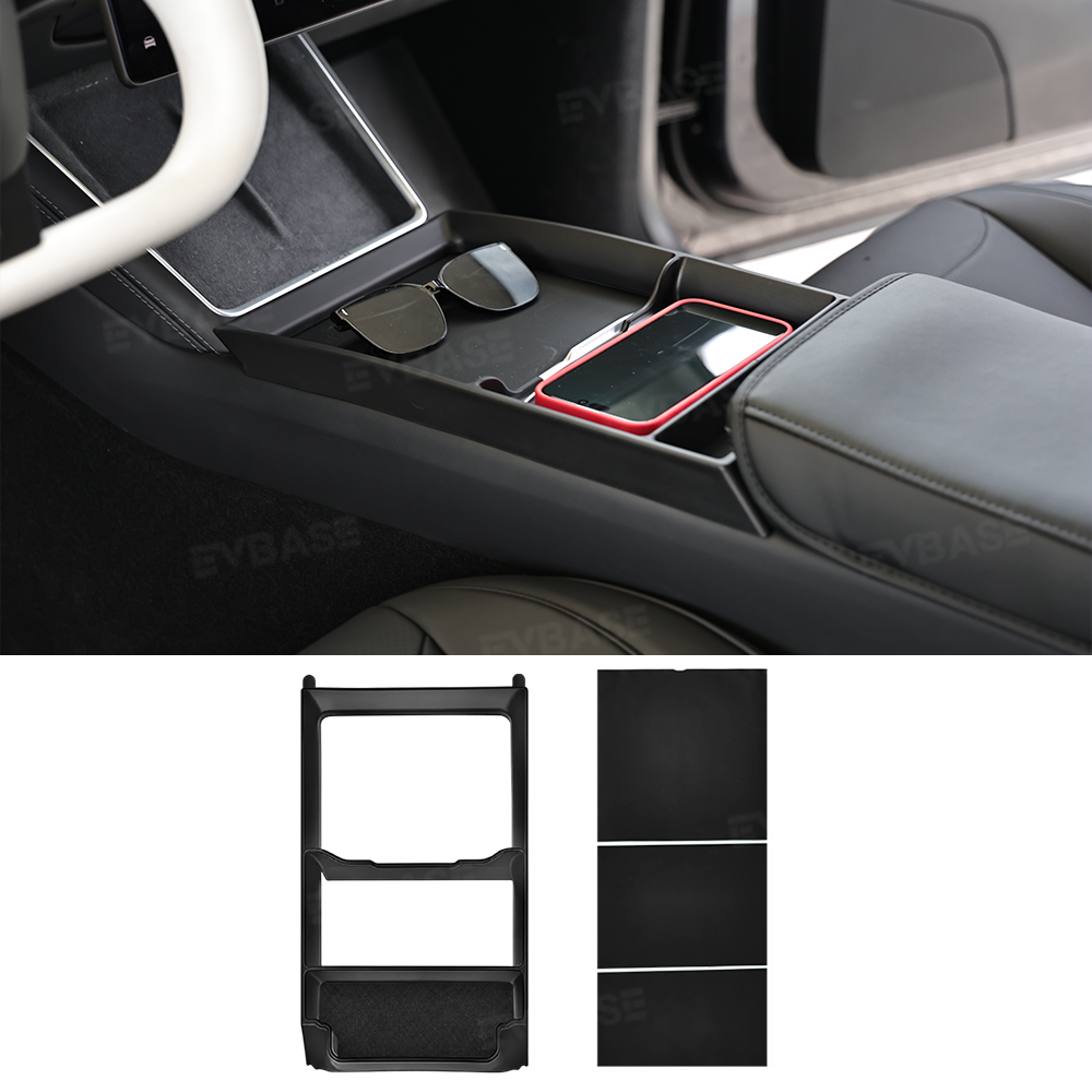 Model Y/ YL/ 3 Center Console Organizer Anti-Slip Center Console Storage Tray Interior Storage Accessories