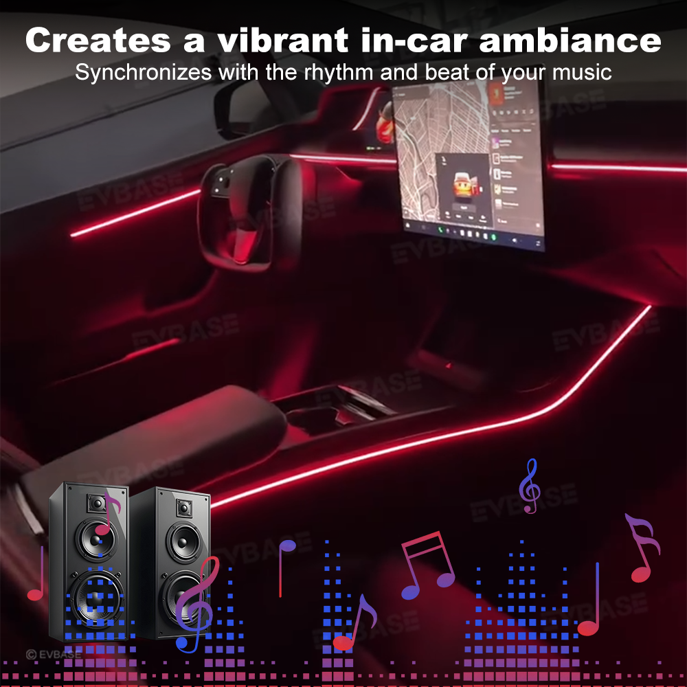 Model X RGB Ambient Lighting Interior Streamer Light Kit LED Neon Light Strip
