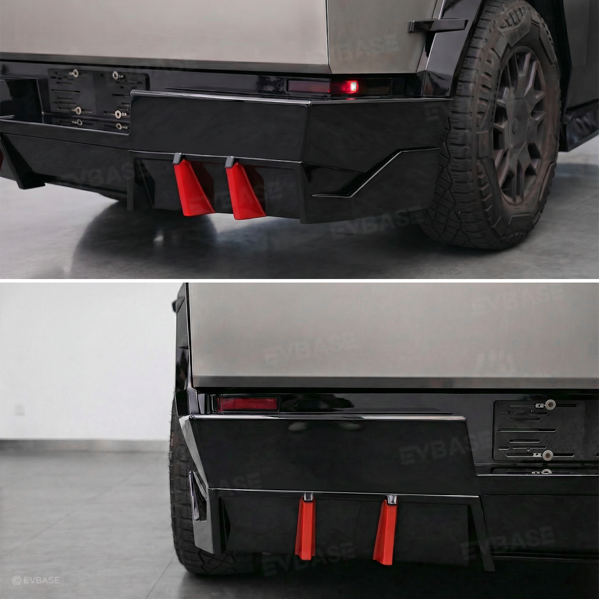 Cybertruck Rear Diffuser ABS Rear Bumper Lip Side Splitter Extension for Tesla