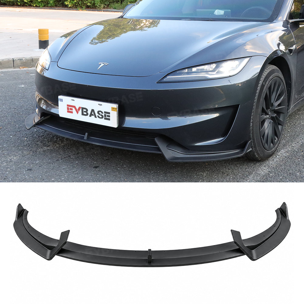 Model 3 Highland Performance Front Lip V‑Style Front Bumper Lip Apron Splitter