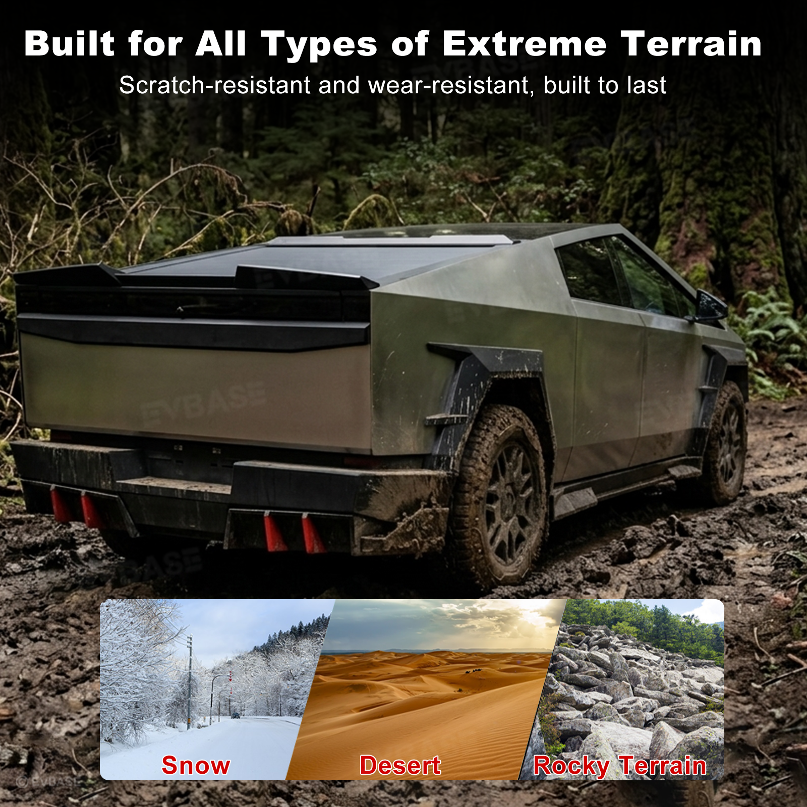 Cybertruck Armor Fender Flares Cover Off-Road Protection ABS Front & Rear Wheel Arches Eyebrow Protector Trim