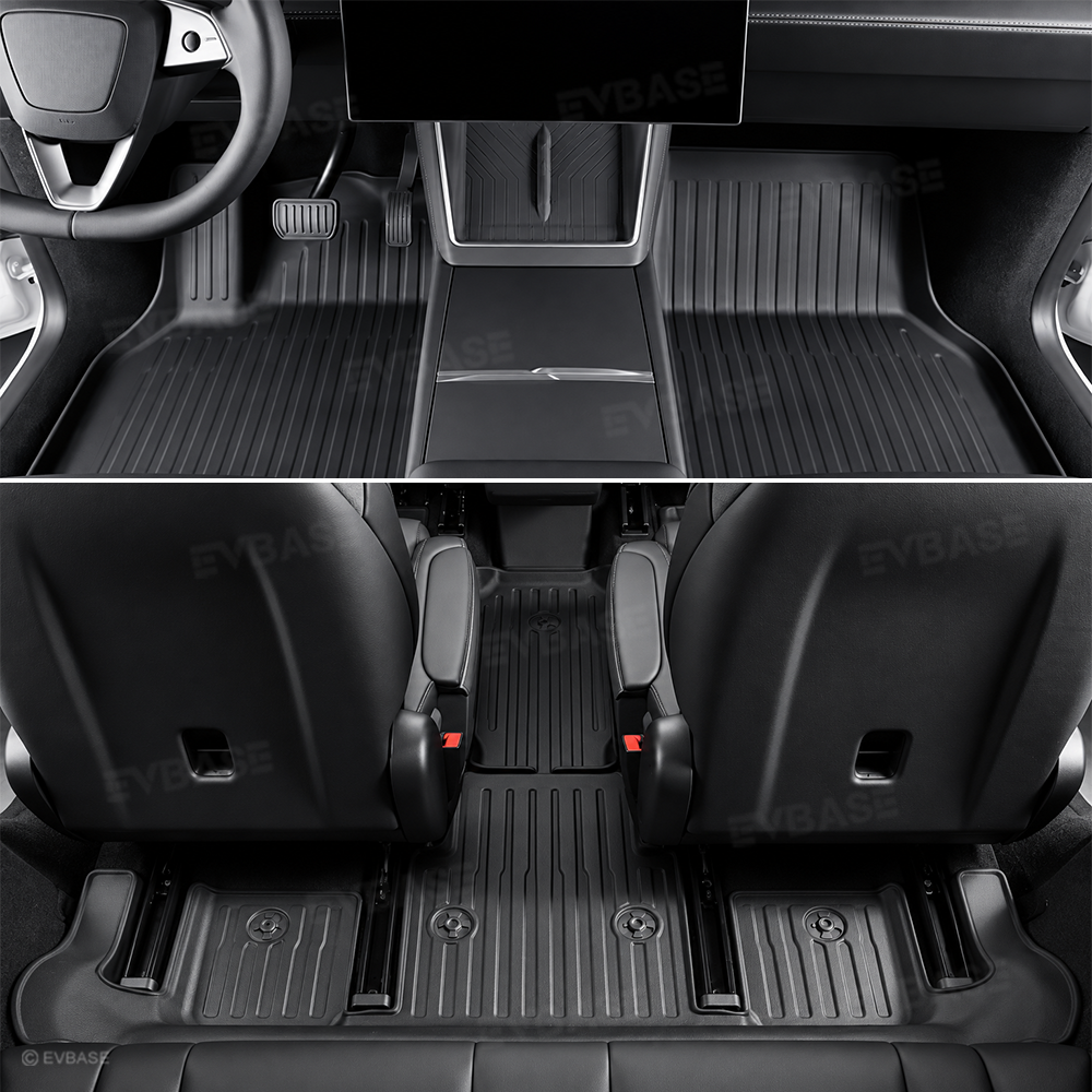 Model Y L All-Weather TPE Floor Mats & Trunk Mat Cargo Liner & Seat Back Protector & Rear Bumper Guard Set