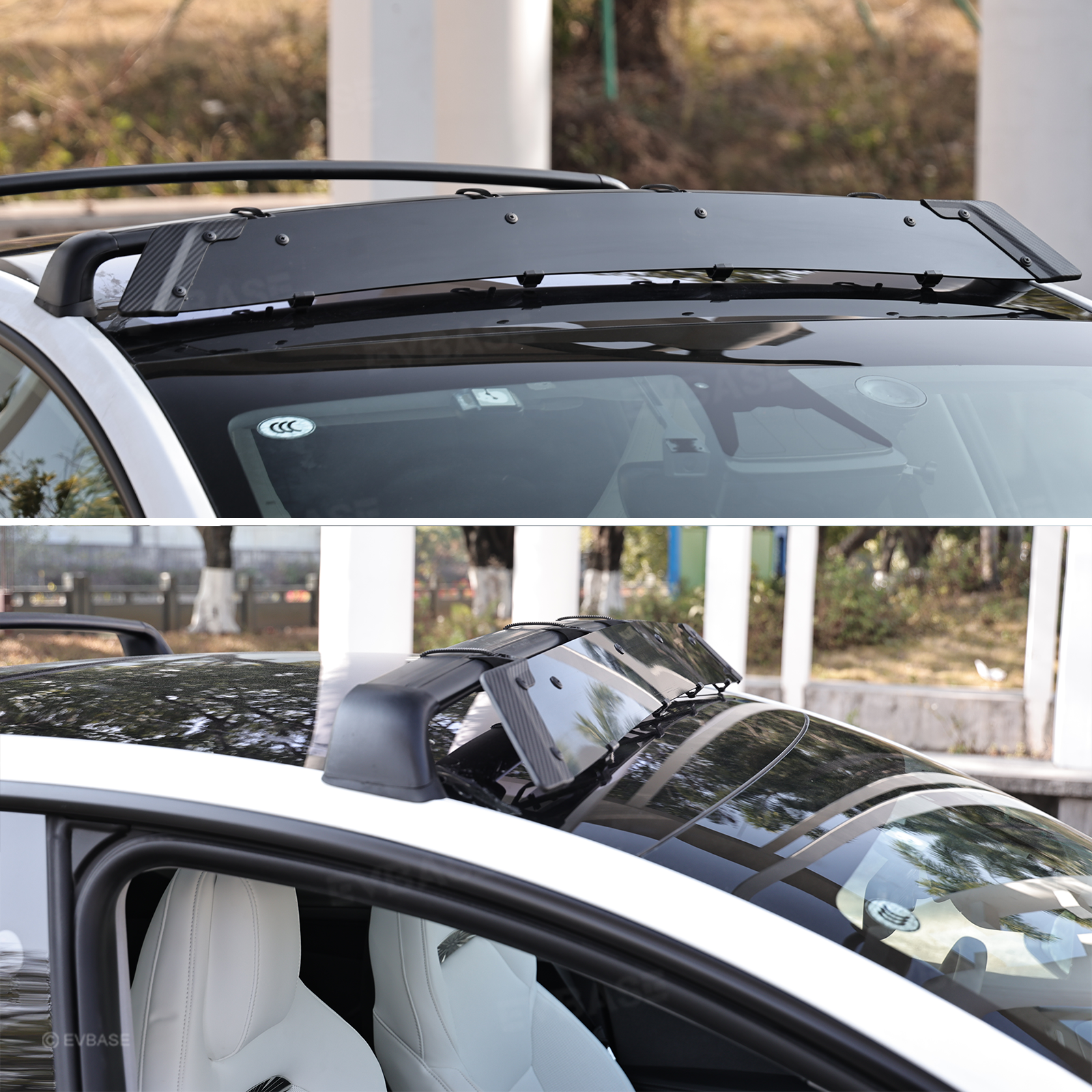 Model Y/3 Roof Rack Lockable Cross Bars 2.0 Reduced Wind Noise Carrier Rails Rooftop Luggage Cargo Carrier