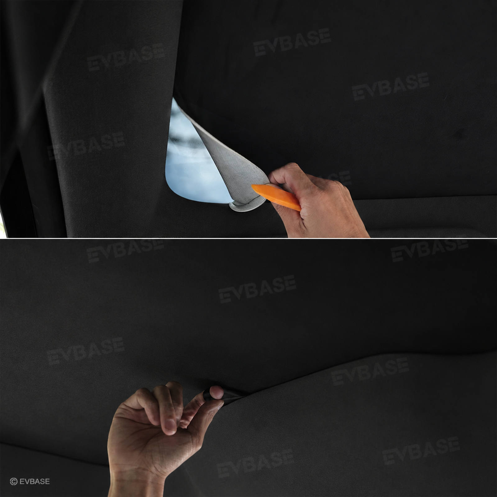 Model Y L Glass Roof Sunshade Silicone Electrostatic Sunroof Shade Heat Insulation UV Protection Faux Suede Sun Visor