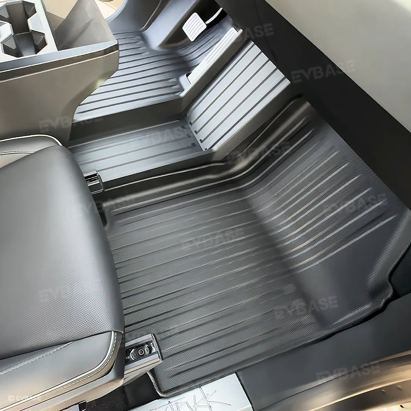 Cybertruck Floor Mats 3D Anti-Slip Waterproof All-Weather Interior Liners Front Rear Set 3PCS For Tesla