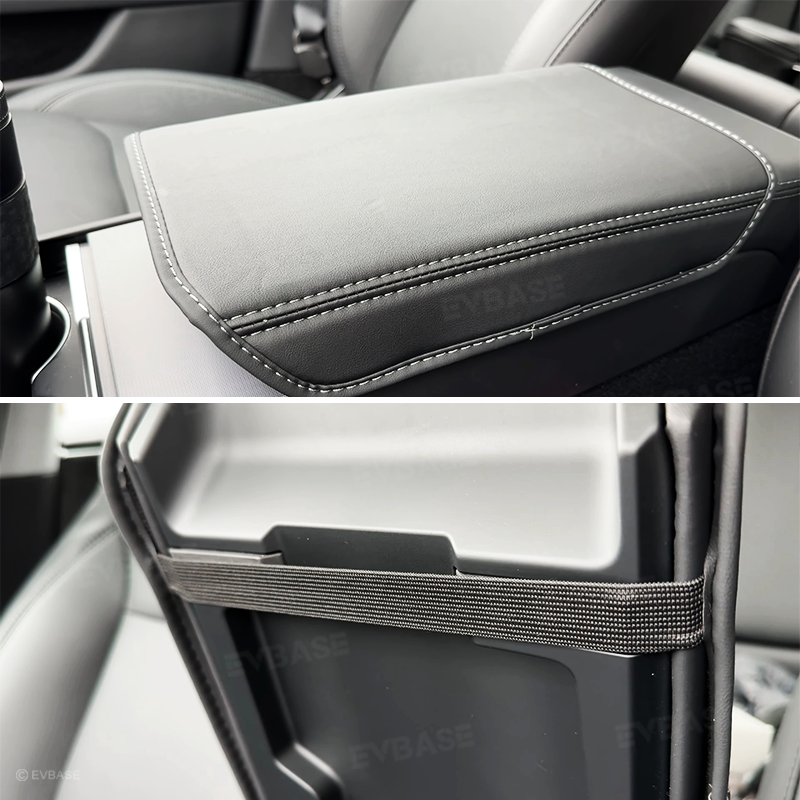 EVBASE Tesla Model 3 Highland Armrest Cover Soft Leather Anti-Scratch Center Console Protector