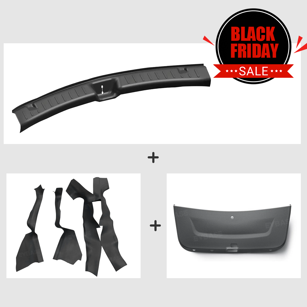 Model Y Juniper Interior Protection Kit Rear Bumper Protector & Front and Rear Door Sill Protectors & Rear Tailgate Cargo Liner Mat for Tesla