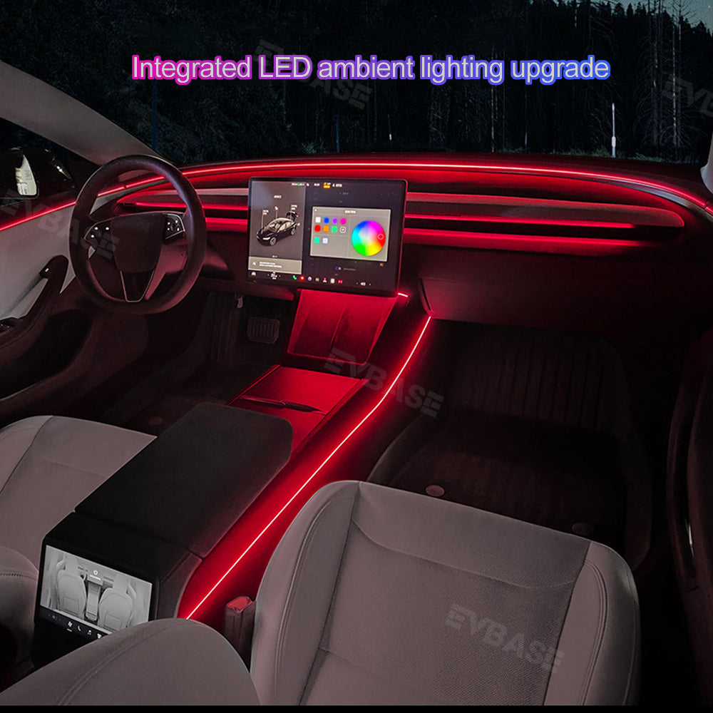 Model Y Juniper Ambient Lighting Kits Center Console Dashboard RGB LED Strip