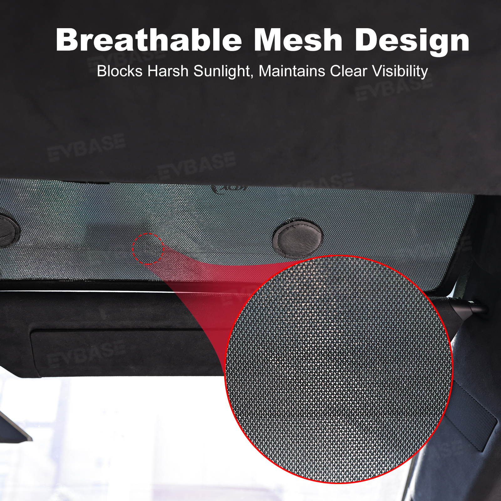 Cybertruck Upper Front Windshield Sun Shade Anti-Glare Mesh Visor