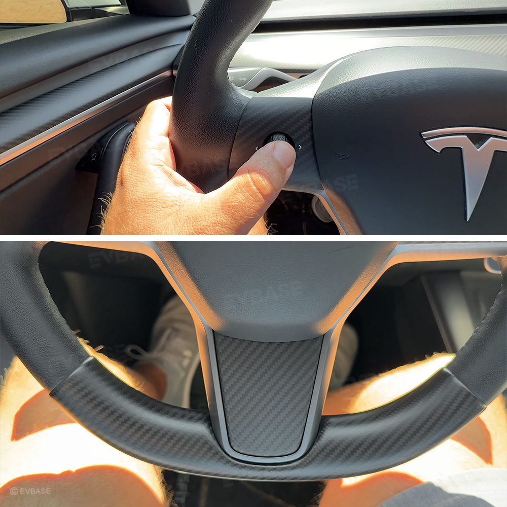 Model Y 3 Real Carbon Fiber Interior Accessories Steering Wheel Center Console for Tesla Model 3 (2017-2023)