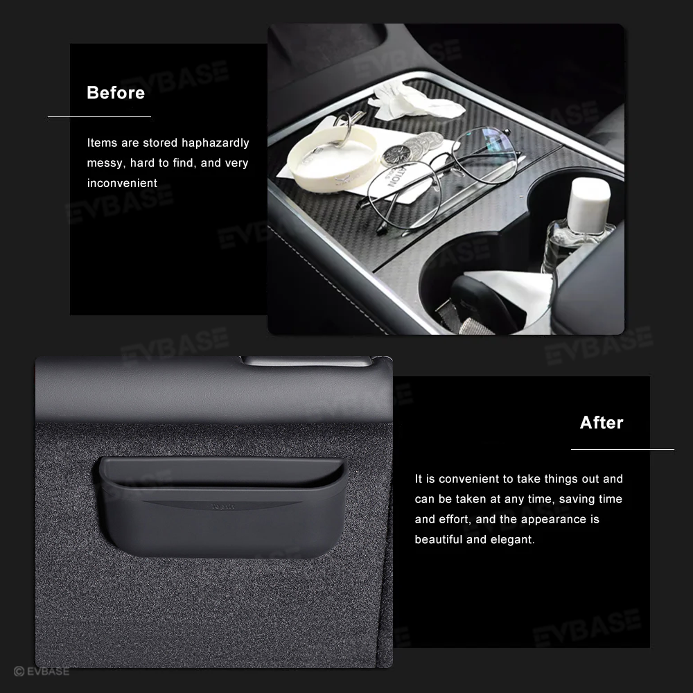 Tesla Model 3 Y X S Sunglasses Holder Storage Box Center Console Organizer