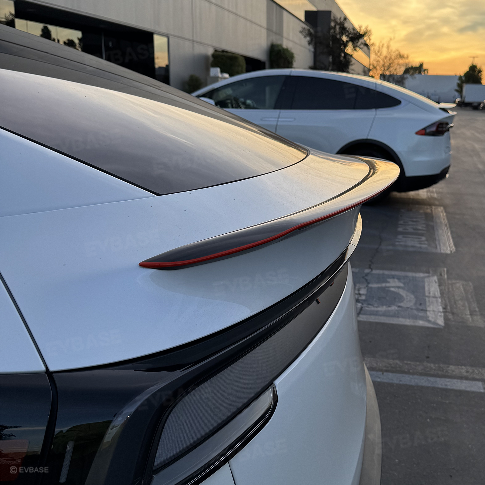 Carbon Fiber Rear Wing Spoiler for Model 3 Highland/ Y Juniper with Performance Style Redline Rear Trunk Spoiler