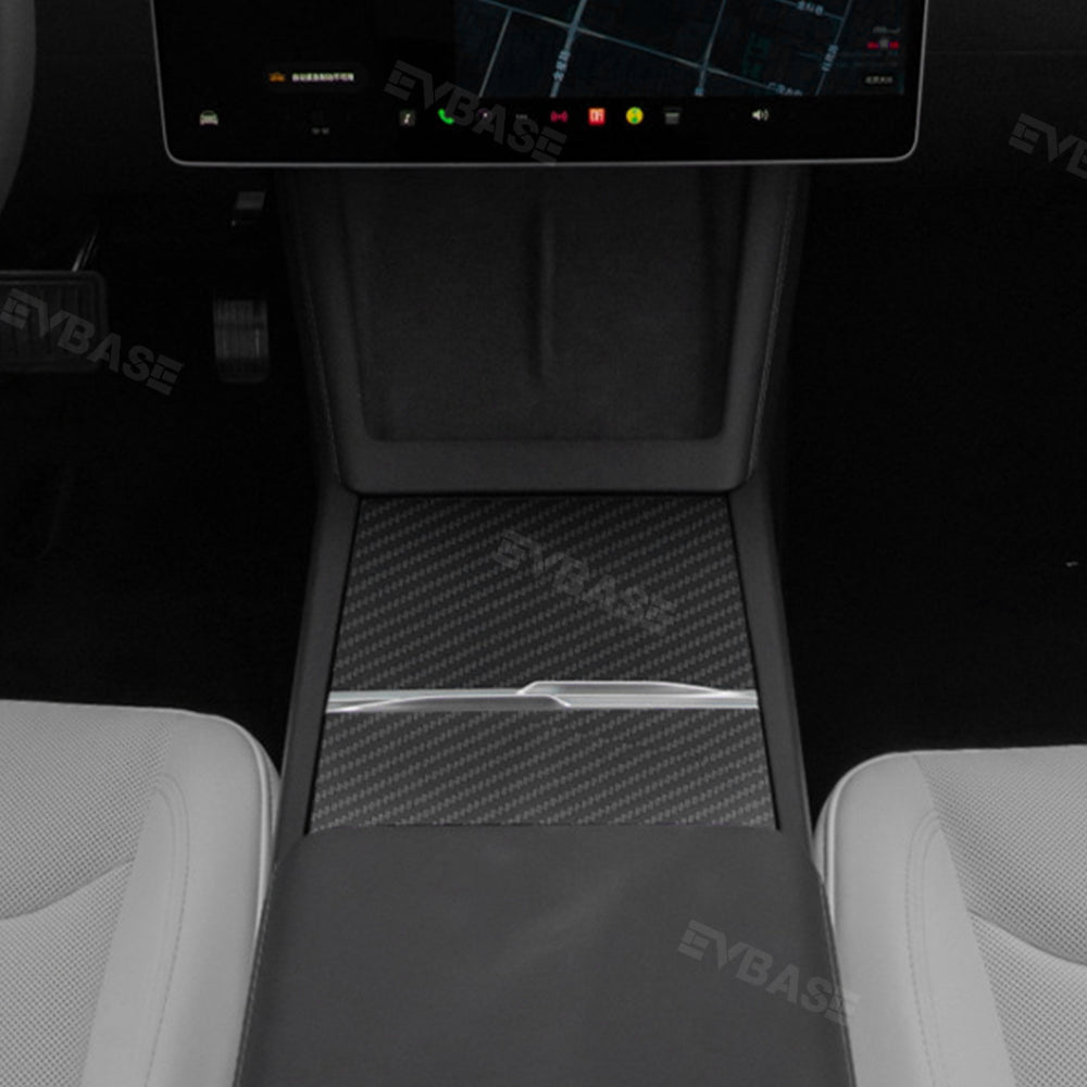 Model 3 Highland Real Carbon Fiber Center Console Sticker Protector for Tesla Interior Accessories EVBASE