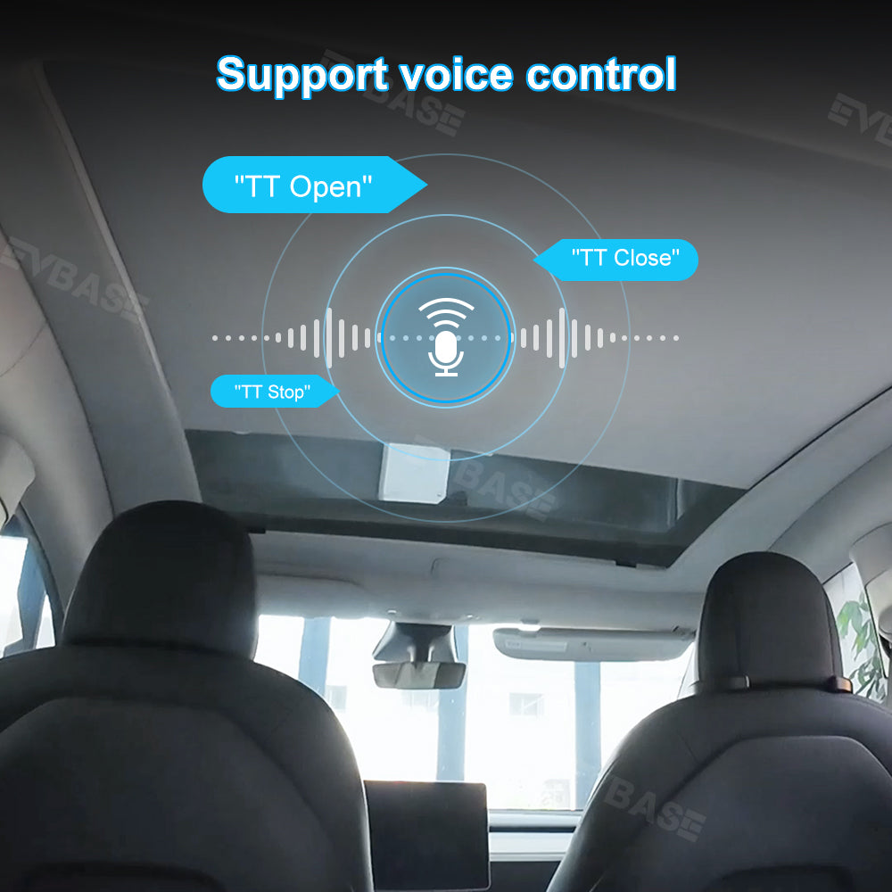 Model Y Electric Sunshade Voice Control Automatic Retractable Powered Glass Roof Shade for Tesla