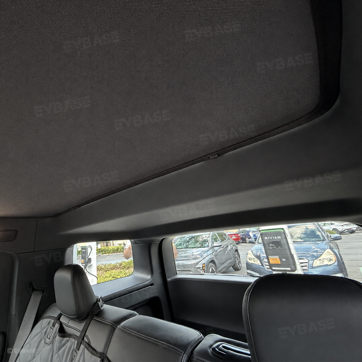 Glass Roof Sunshade for Rivian R2 Ice Crystal Sunroof Shade Foldable Heat Reflective Sun Visor