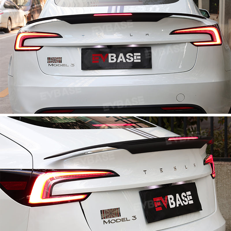 Model 3 Y Spoiler Wing Rear Diffuser ABS Splitter With Brake Light Inspired By B-2 Spirit for Tesla