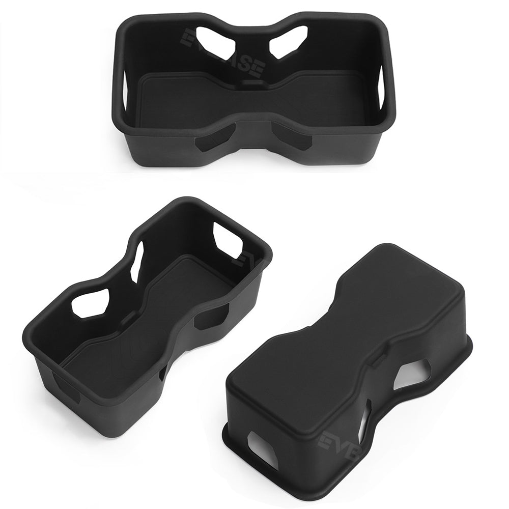 Rear Row Cup Holder for R1S R1T Insert Silicone Back Seat Drink Holder Water Bottle Organizer for Rivian