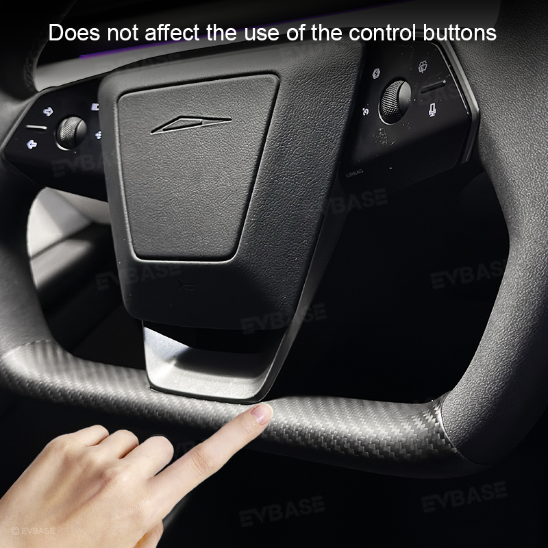 Tesla Cybertruck Steering Wheel Covers Real Carbon Fiber Upper Lower Overlays Trims