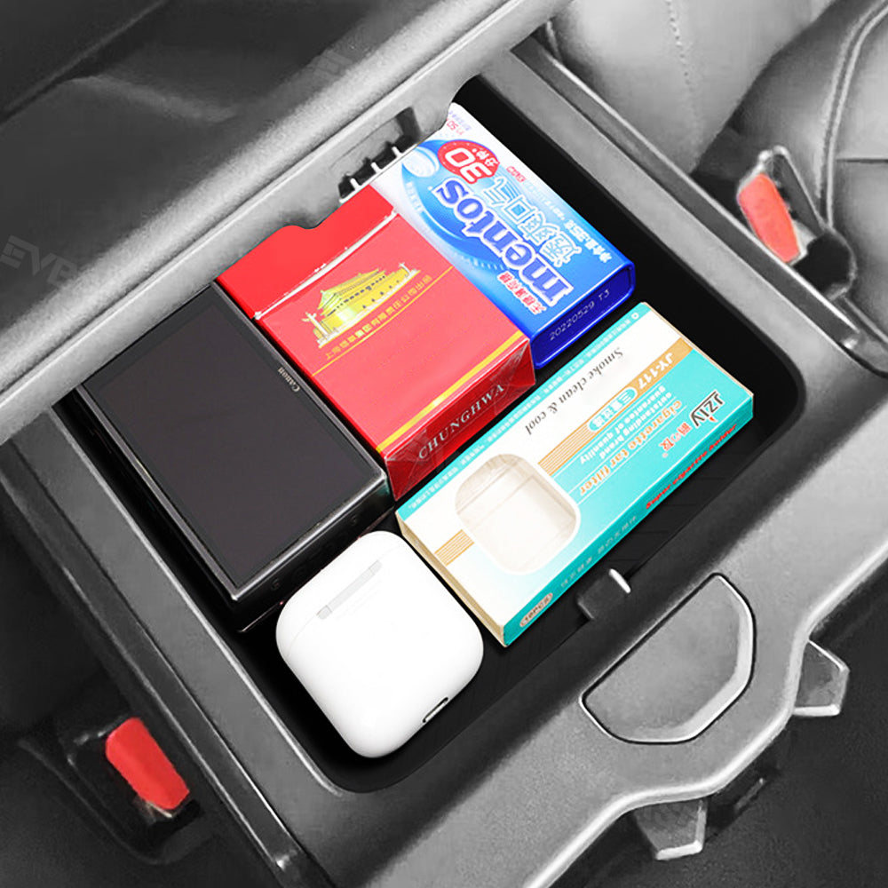 Rear Armrest Organizer for R1T/ R1S Silicone Liner Non-Slip Mat Center Console Storage Box Tray