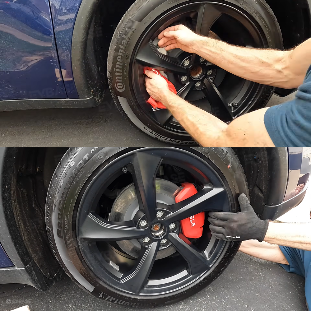 Model Y/ Y Juniper Silicone Brake Caliper Covers Caliper Protector Set Slip-On Fit & No Wheel Removal