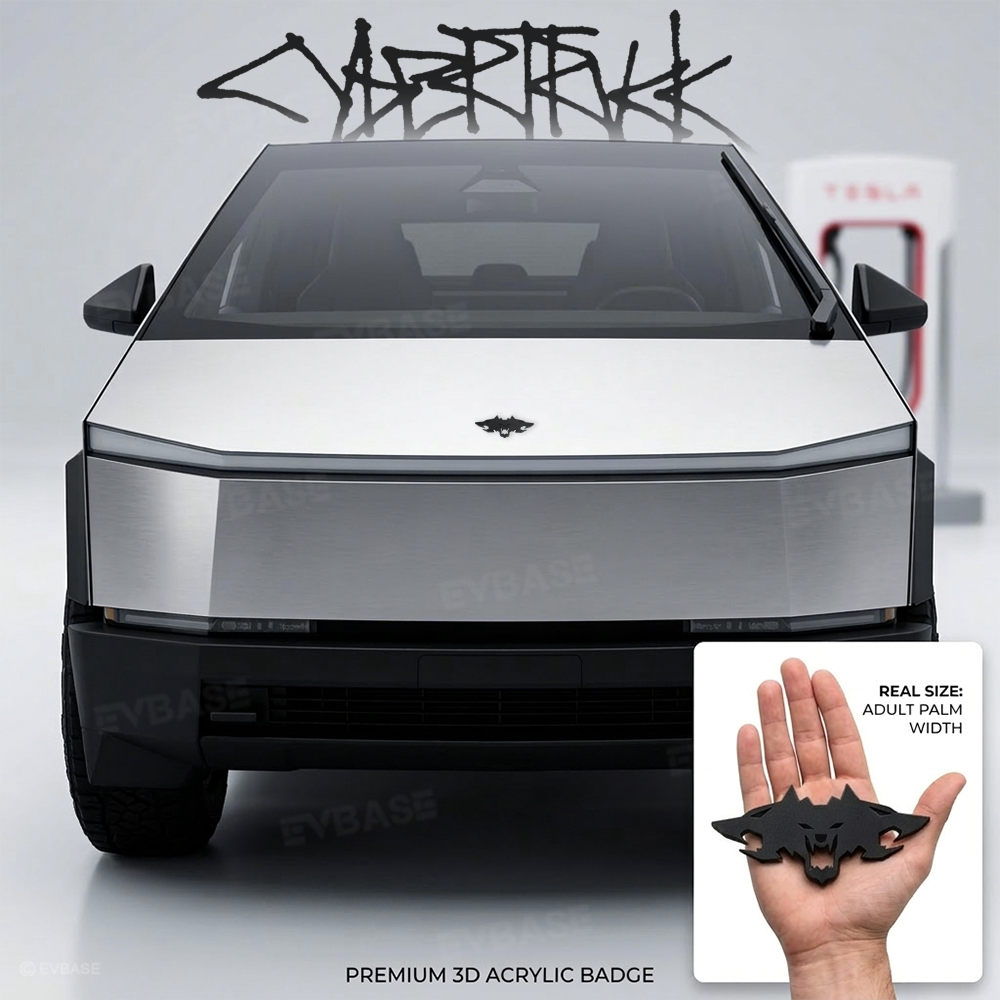 Cybertruck Front Hood Emblem Aggressive Style 3D Waterproof Logo Badge