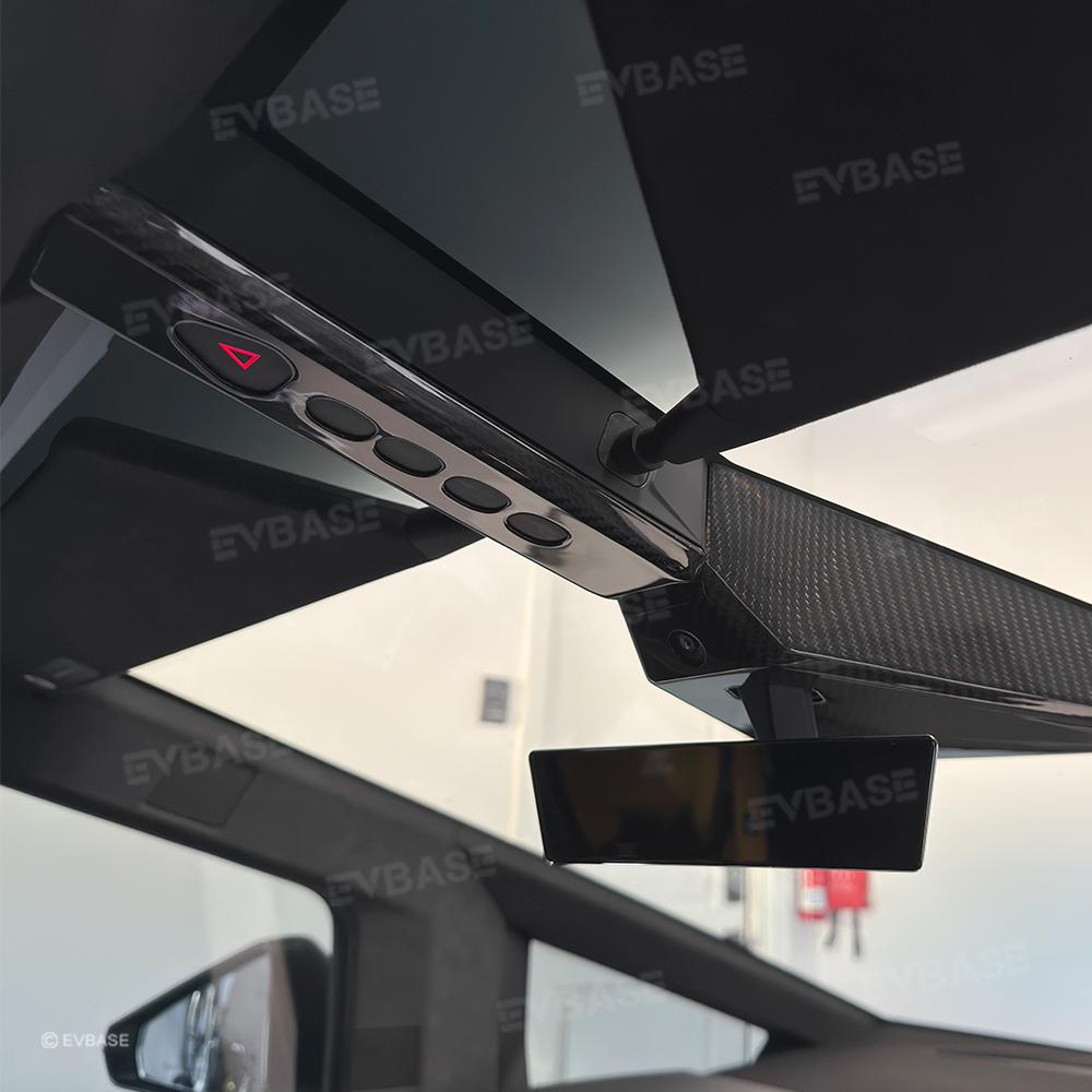 Cybertruck Cabin Camera Cover Trim Real Carbon Fiber Panel Decor Interior Accessories Warning Light Cover