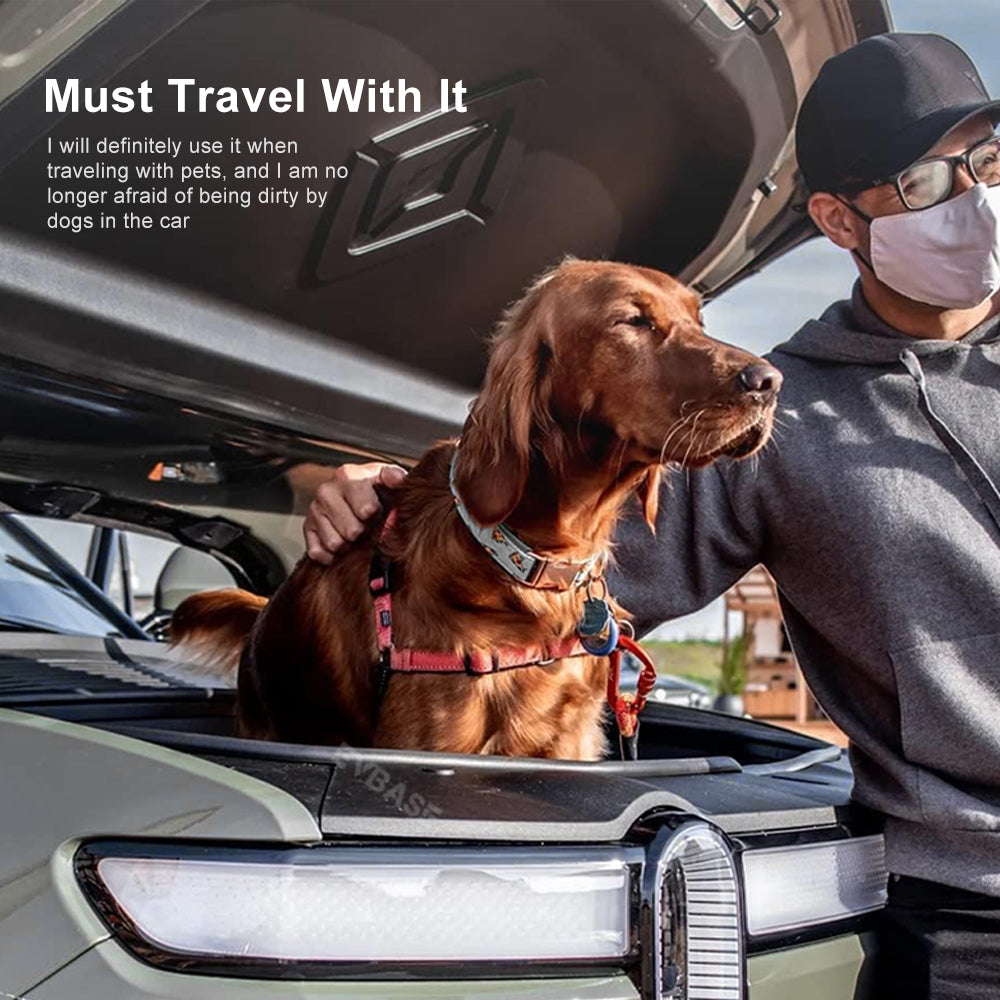 Front Mat for R1T/R1S Upper Lower Layer All-Weather TPE Front Storage Mat Cargo Liner for Rivian R1T/R1S