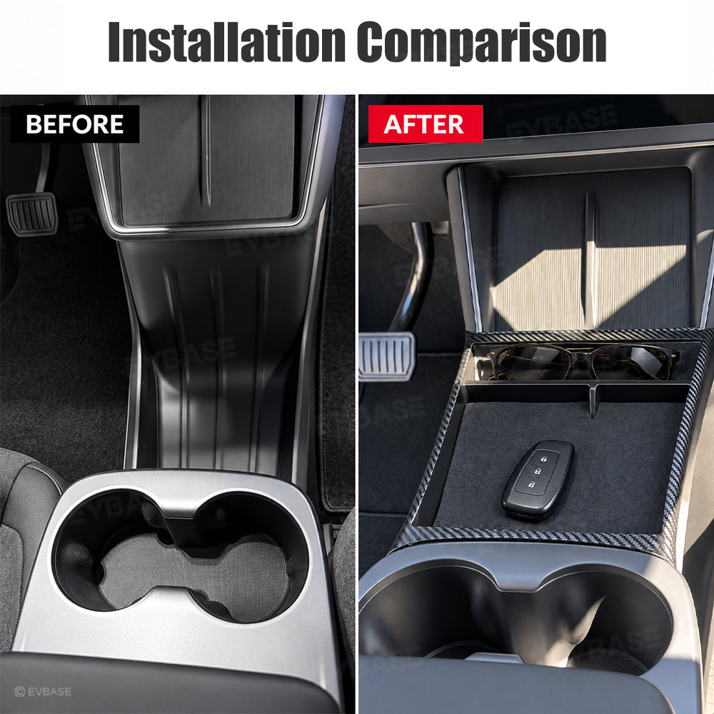 Model Y Juniper Standard Center Console Organizer 2.0 Console Storage Tray with Divided Compartment