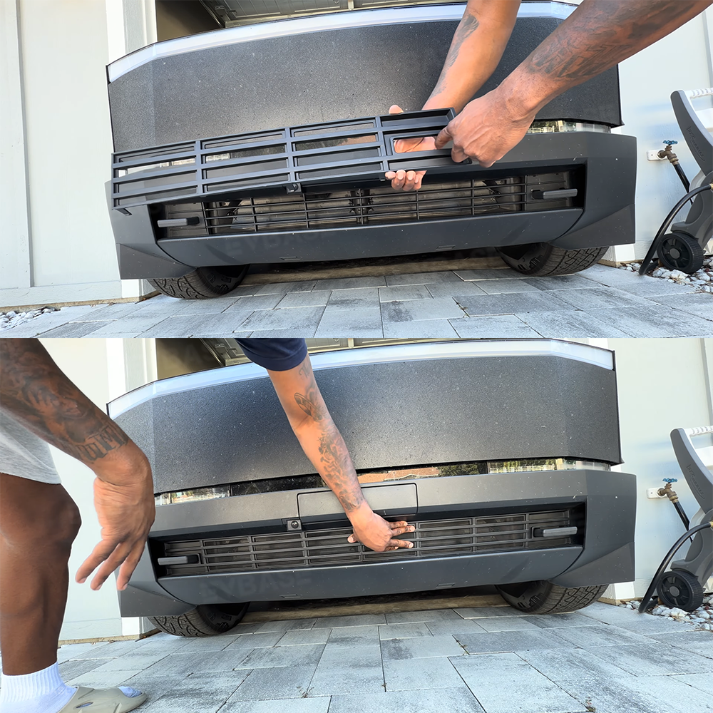 Cybertruck Grille Mesh Insert Front Lower Bumper Protective Mesh Grille Panel Covers Bug & Debris Screen Protector
