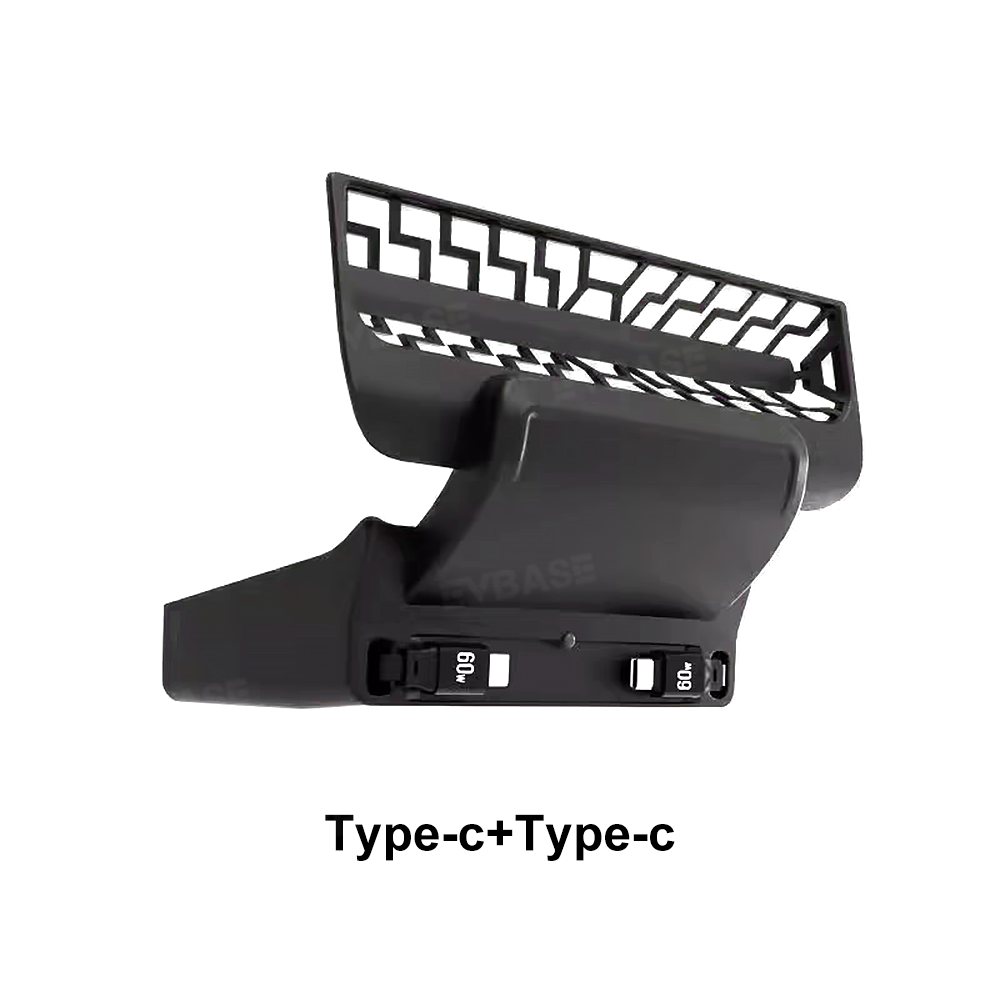 Model Y Juniper/ 3 Highland Rear Vent Expansion Dock with Fast Charging Retractable Cables & Air Vent Cover