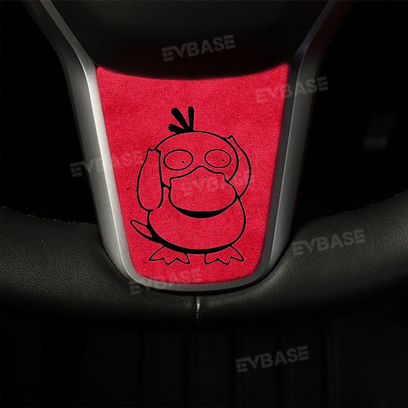 Customized Model 3 Y Steering Wheel Middle frame Cover Alcantara Suede Cover for Tesla