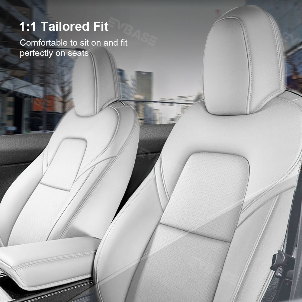 EVBASE Custom Seat Covers NAPPA Leather Seat Protector Interior Accessories For Tesla Model 3