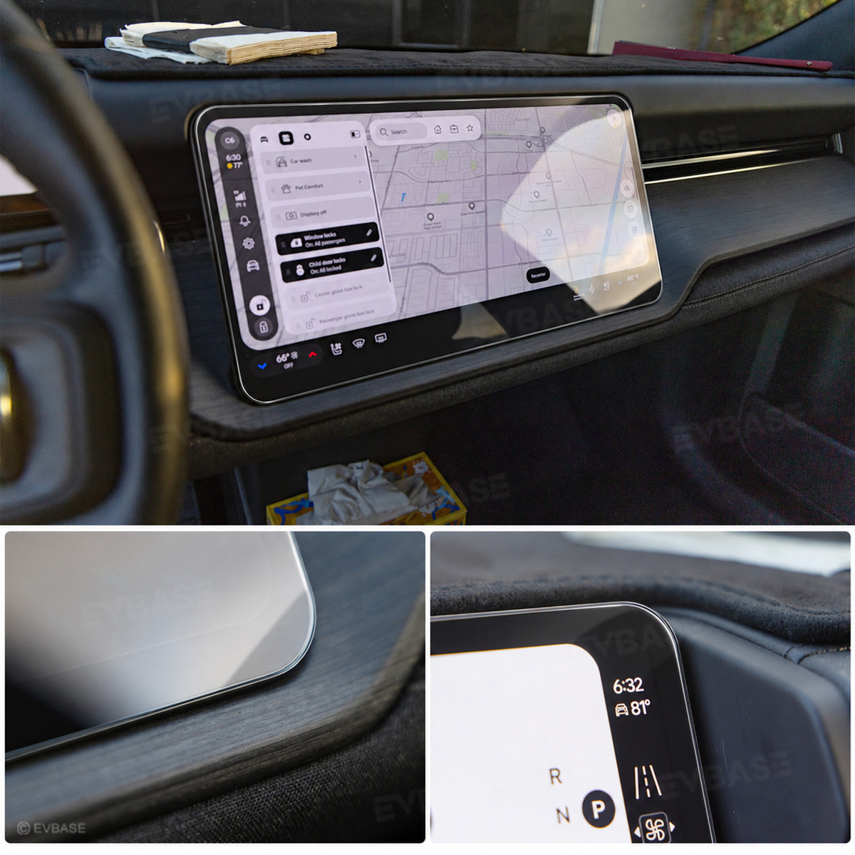 Screen Protector for Rivian R2 Center Touchscreen & Instrument Cluster HD Clear Tempered Glass Screen Protector Set