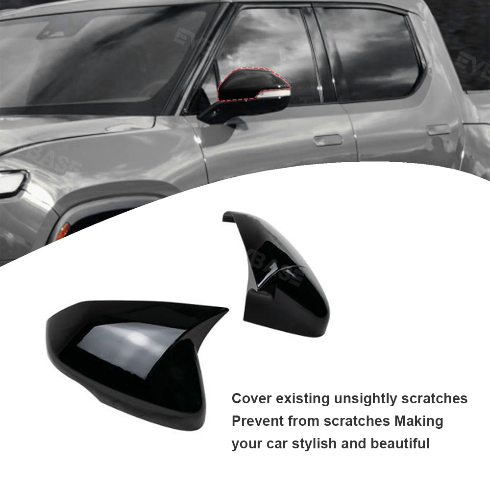 EVBASE Rearview Mirror Cover Door Side Mirror Cap Trim for Rivian R1T R1S Accessories