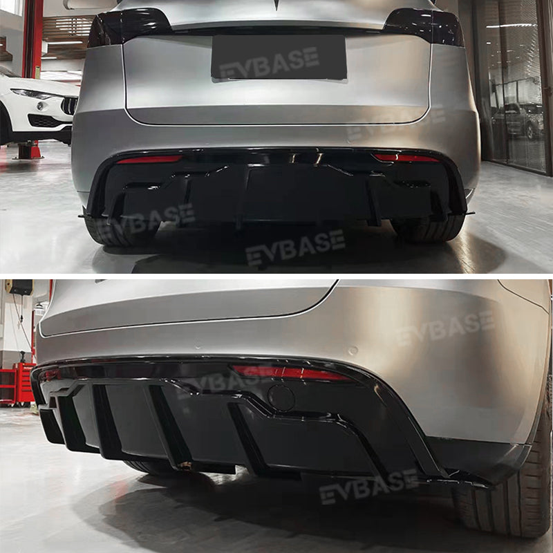 Tesla Model 3 Y Rear Bumper Lip ABS Sport Body Kit Wing Spoiler Diffuser Replacement F Style Model 3 Highland