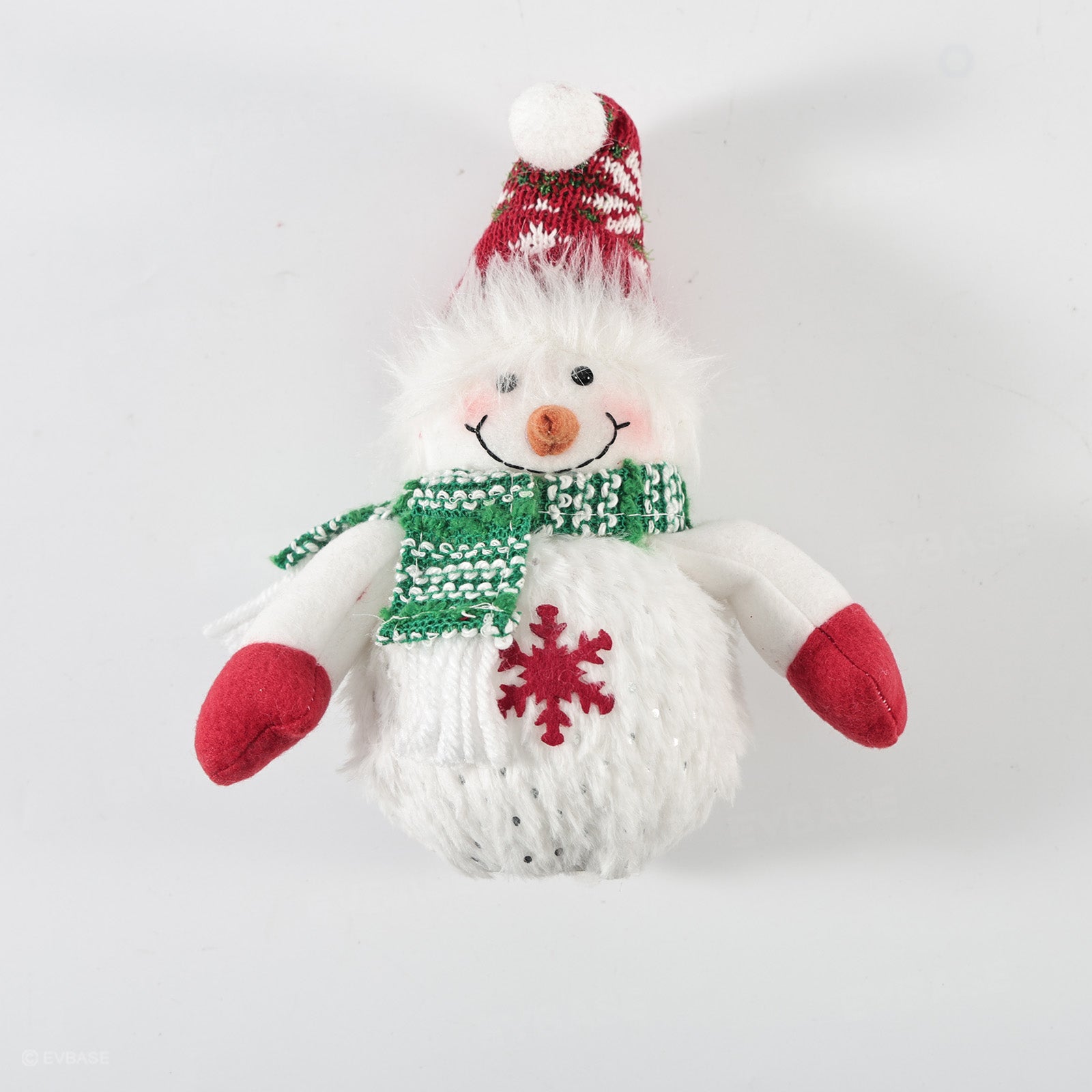 Christmas Holiday Car Decor Headrest Hat LED Christmas Wreath Lighted Snowman Plush Figurines 3D Xmas Emblem Stickers for Tesla