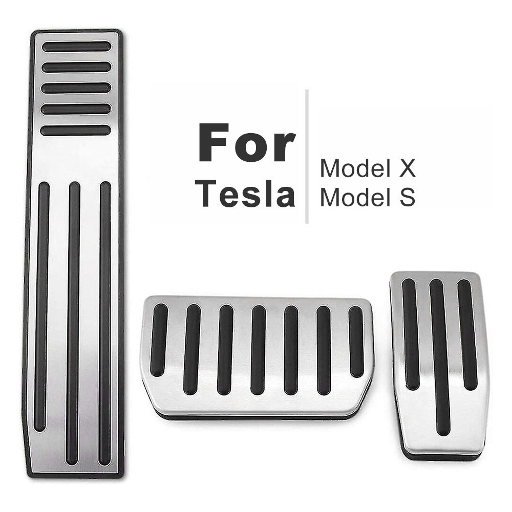 Model X S Brake Pedal Covers Non-Slip Performance Metal Foot Pedal Covers for Tesla